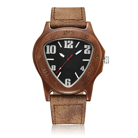 Men's Triangle Wooden Watch - European and American Style