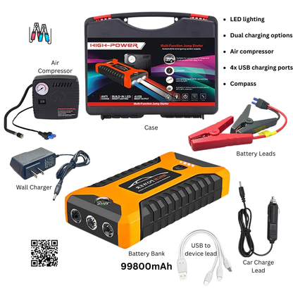 Portable Car Emergency Jump Starter Power Bank